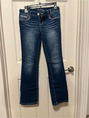 Amethyst Jeans Women’s Dark Blue Flare Denim
